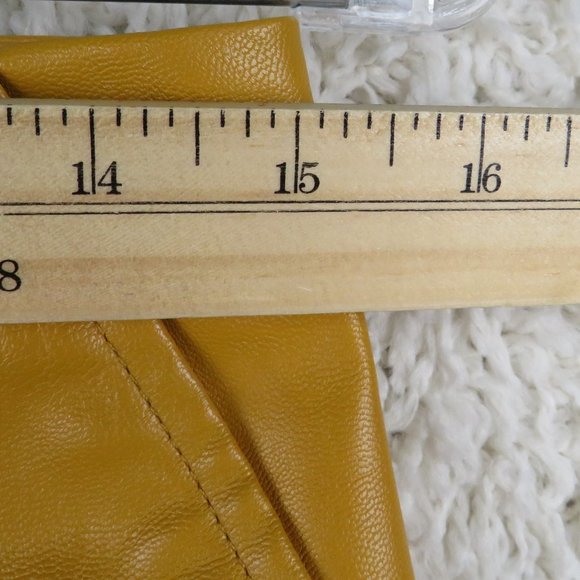 COMME* Women's Front Full Zipper Closure Mustard Midi A-Line Skirt~ Size Large - Picture 5 of 7